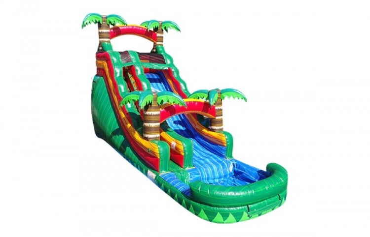 15ft Green Breeze Water Slide