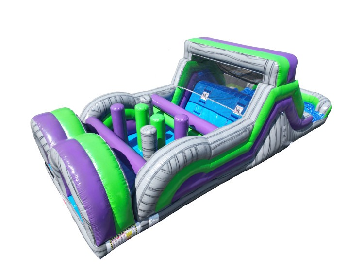 35ft Radical Run Obstacle Course with Splash Pad (I333)